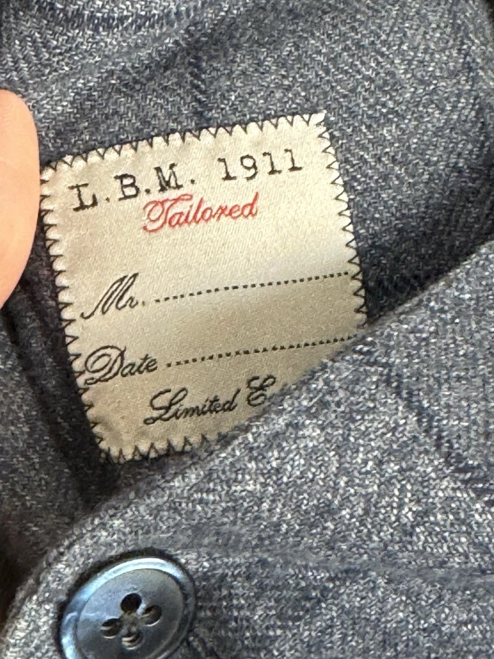 LBM 1911 Mens Luxury Angora Wool Blue  Plaid 2 Button Blazer Jacket US 40R Italy - Image 3 of 4