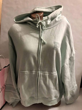 Victoria's Secret Pink Ivy Fleece Relaxed Full Zip Hoodie Mint Green NWT