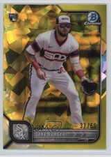 2022 Bowman Chrome Sapphire Yellow 37/50 Jake Burger #47 Rookie RC