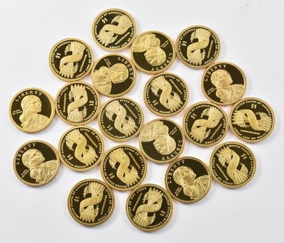 Lot (20) 2010 Sacagawea Dollar Roll Proof