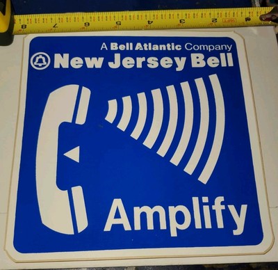 Bell Telephone Vintage Telephone Phone Amplify Sticker Rare Bell Atlantic. 