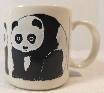 Vintage San Francisco Taylor & Ng WONDA Panda Ceramic Coffee Mug Japan 1984