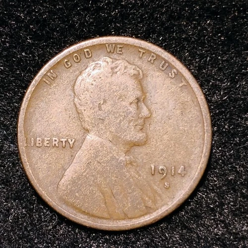 1914 S ~ LINCOLN WHEAT CENT ~ VG