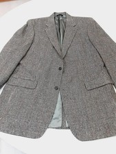 Brooks Brothers Grey Plaid Camel hair Sport Coat Jacket 44 XL CLASSIC Blazer