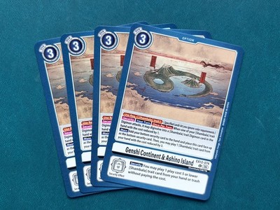 Genshi Continent & Ashino Island EX12-074 Playset World Shambala Digimon Card x4