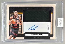 Ayo Dosunmu 2024 Panini One and One Purple Jumbo Jersey Patch Auto /35