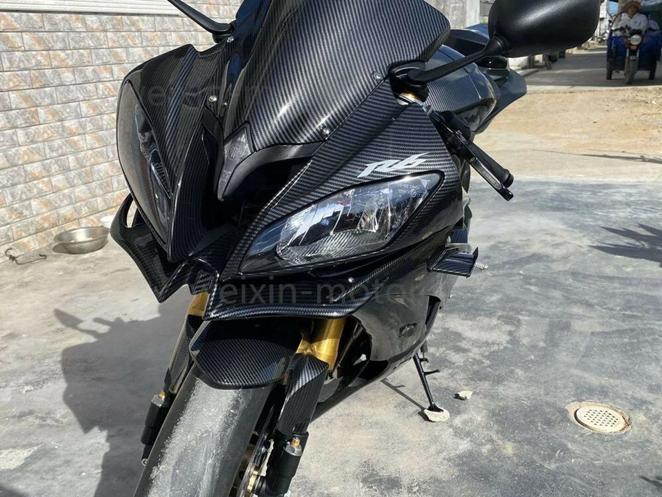 Upper Front Nose Headlight Fairing Cowl Carbon Fiber For YAMAHA YZF R6 2008-2016 - Image 4 of 4