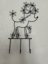 MCM French Poodle metal wire wall hooks art cute