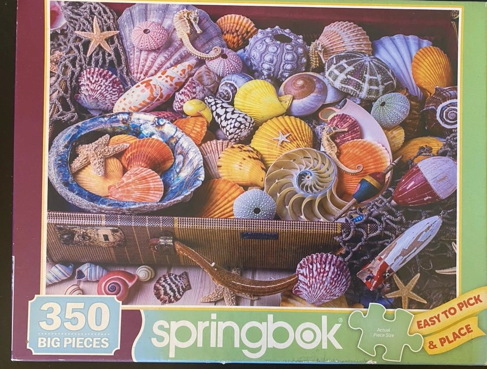 Lot 3 Complete 300 pc Puzzles Seashells, Ravensburger Calm Campsite, Succulents - Image 2 of 4
