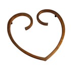 Vintage Gold Brass Heart Shaped Trivet Tray Hot Plate