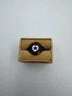 WW1 MILITARY HOMEFRONT SWEETHEART HEART STAR RING STERLING SILVER