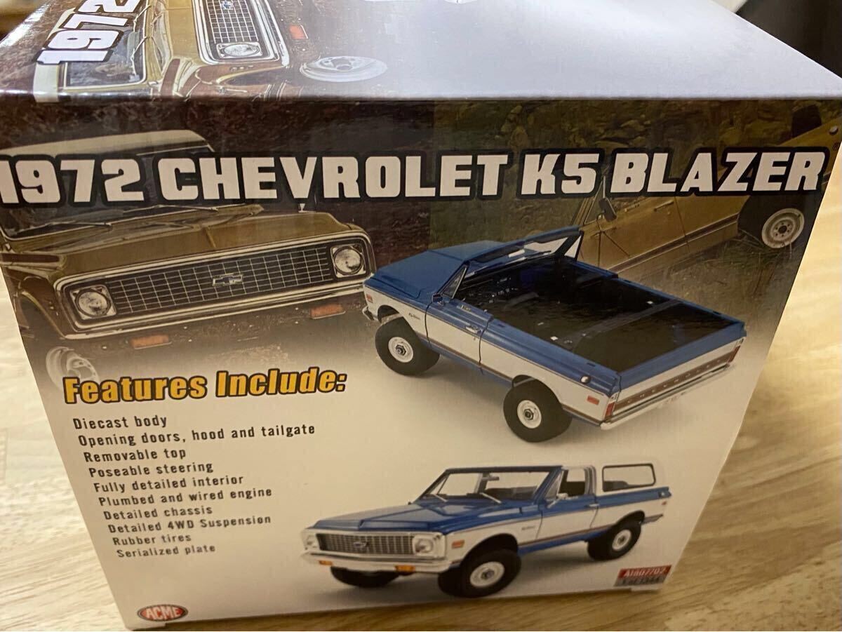 ACME 1/18 Chevrolet K5 Blazer シボレー ブレイザー 1/18 ACME 1972 Chevrolet Chevy Blazer K/5 K5 (Blue) Diecast