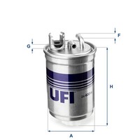 Kraftstofffilter UFI 24.400.00 Filtereinsatz FüR Skoda Caddy 6N2 VW 6V2 6V5 6X1