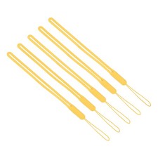 19cm Silicone Wrist Strap Lanyards, 5 Pcs Short Lanyard, Yellow