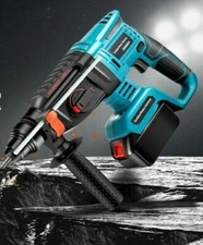 Martello Perforatore a Percussione Trapano Tassellatore A Batteria 2 Batterie