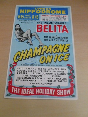 Belita Champagne On Ice Weihnachtsshow Theater Flyer Eisshow London Hippodrom