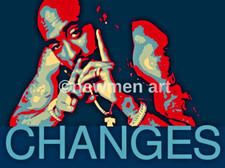 Tupac Shakur 2Pac Canvas 24"x18"Wall Art Picture Print