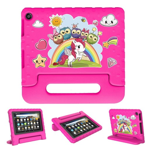 For Amazon Fire 7/HD 8/8 Plus - ShockProof Kids EVA Handle Stand Cover Case +Pen - Picture 6 of 35