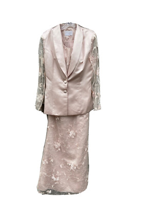 Forever Yours Formal/ Special Occasion Dress With Jacket Lace Champagne  Size 12 | eBay