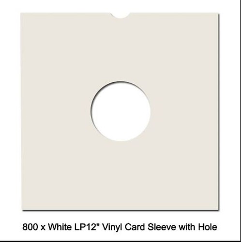 Weiße LP 12"" Vinyl Schutz Karte Hülle Abdeckungen mit Loch kratzfest versiegelt - Bild 48 von 54