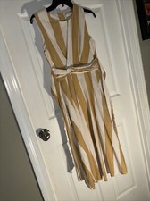 MNG Suit Mango Heidi Sleeveless Stripe Dress - Size 2