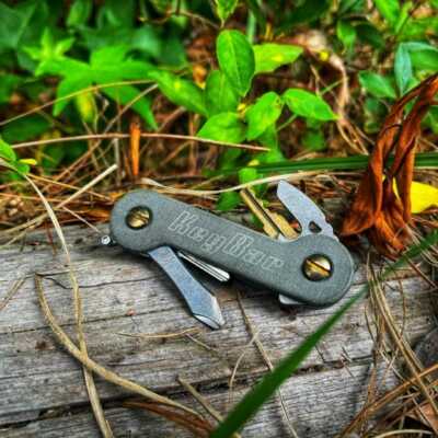 KeyBar Green Multi Tool Micarta One Piece Construction Holds Up To 12 Keys
