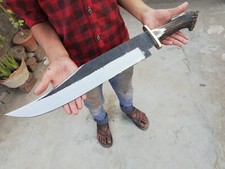 25" Long Custom handmade Carbon Steel Hunting Bowie Knife With Stage Antlar