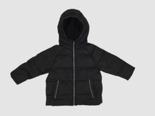  20 Wonder Nation Boys Black Zip Fleece Lined Filled Hooded Jacket Coat Size 2T