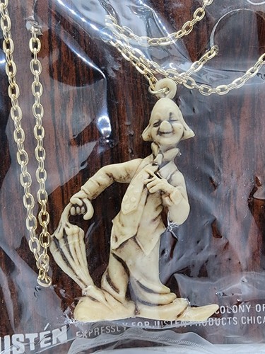 NOS Vintage Justen Clown Necklace-Chain Hong Kong Carnival Prize Antique Look - Picture 4 of 5