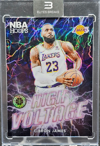 LEBRON JAMES 2023-24 PANINI NBA HOOPS PREMIUM STOCK HIGH VOLTAGE SP RARE LAKERS