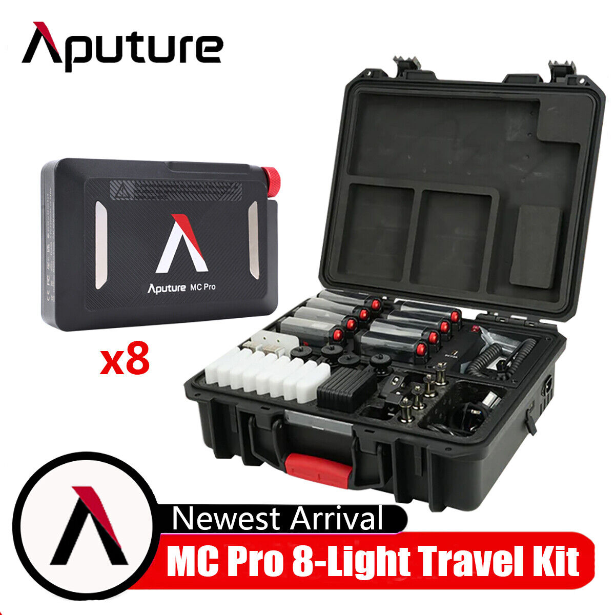 Aputure MC Pro 8-Light Travel Kit RGBWW LED Video Panel Aputure MC Pro 8-Light Travel Kit RGBWW LED Video Panel