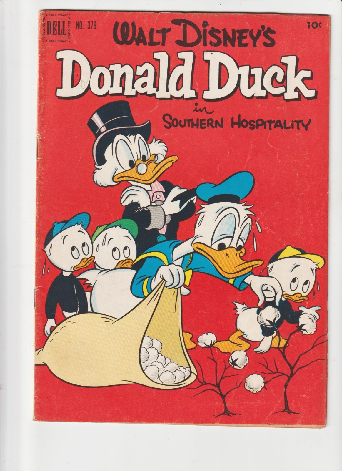 Four Color # 379 Walt Disney Donald Duck PICKS COTTON Southern Hospitality 1952