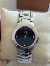 ESQ by Movado E5230 Men Stainless Steel Quartz Watch Original Box NEW Battery