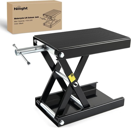 Nilight Motorcycle Lift Jack Scissor Jack Stand Lift with Wide Deck ...