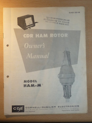 CDR Ham Rotor Owner's Manual - Model HAM-M - englisch/english, 12 Seiten/pages