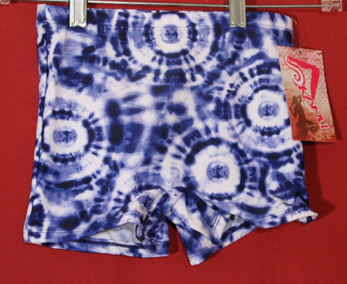 Kanu Surf Mädchen Schwimmunterteil UPF 50 Jungen kurze Krawatte gefärbt groovig Denim blau 10 neu mit Etikett - Bild 2 von 5