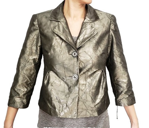 Costume Tailleur Femme En Soie Bigio Collections - Veste Et Jupe - Taille P2 (2) - Occasion Très Bon état