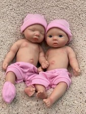 Reborn Mädchen Puppe 28 cm 11 Zoll Silikon Micro Mini Frühchen Baby hochwertig rosa