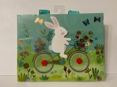 Papyrus Easter Gift Bag | Bunny Riding a Bicycle