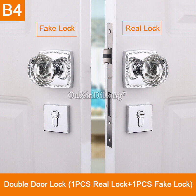 Solid Crystal Knob Lock Entrance Privacy Door Lock Living Room Bedroom Door  Lock