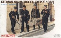 German Naval Troops 1942 1:3 5 Figure Kunststoff Modell Kit Dragon Models