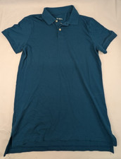 Goodfellow Co. Teal Medium men's slim fit short sleeve 2 button polo