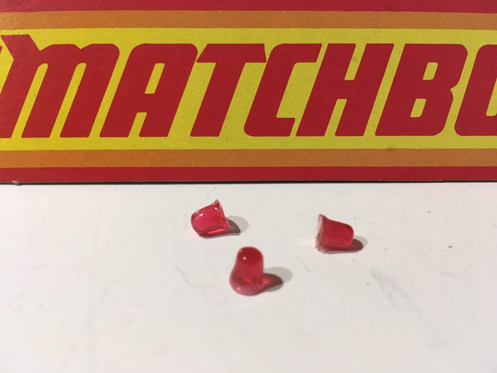 Matchbox Lesney Custom Police Or Fire Chief  Red Dome Light Set Of 3