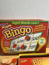 Sight Words Level 1 Bingo Game, Play 6 Different Ways, 5 and Up complete 