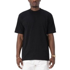 Pro Club Men's Heavyweight Cotton Short Sleeve Crew Neck T-Shirt Black
