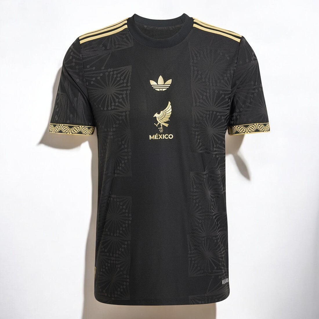 adidas Mexico National Team Gold Soccer Jersey Black Size XS - 6XL