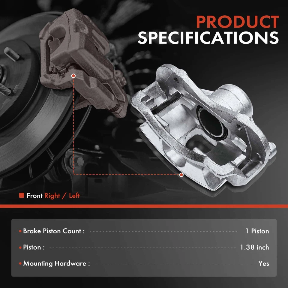 4x Pinza de freno con soporte para Kia Spectra Spectra5 2005 2006 2007-2009 L4 2,0 L Foto 2 de 4