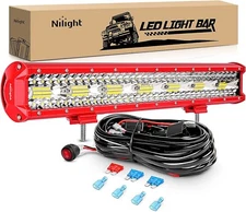 Nilight LED Light Bar 20Inch Triple Row Combo Lights with Wiring Harness Kit