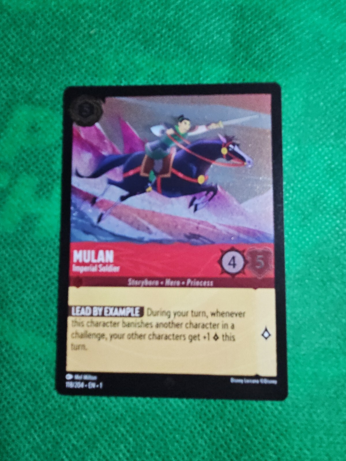 Mulan - Imperial Soldier - Foil Super Rare - NM - Disney Lorcana - 118/204