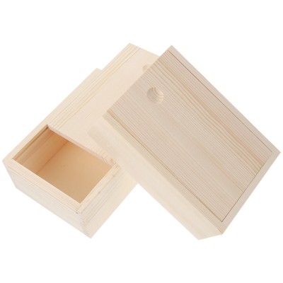  2 Pcs Aufbewahrungsbox Aus Kiefernholz Aufbewahrungsbehälter Souvenir-Behälter